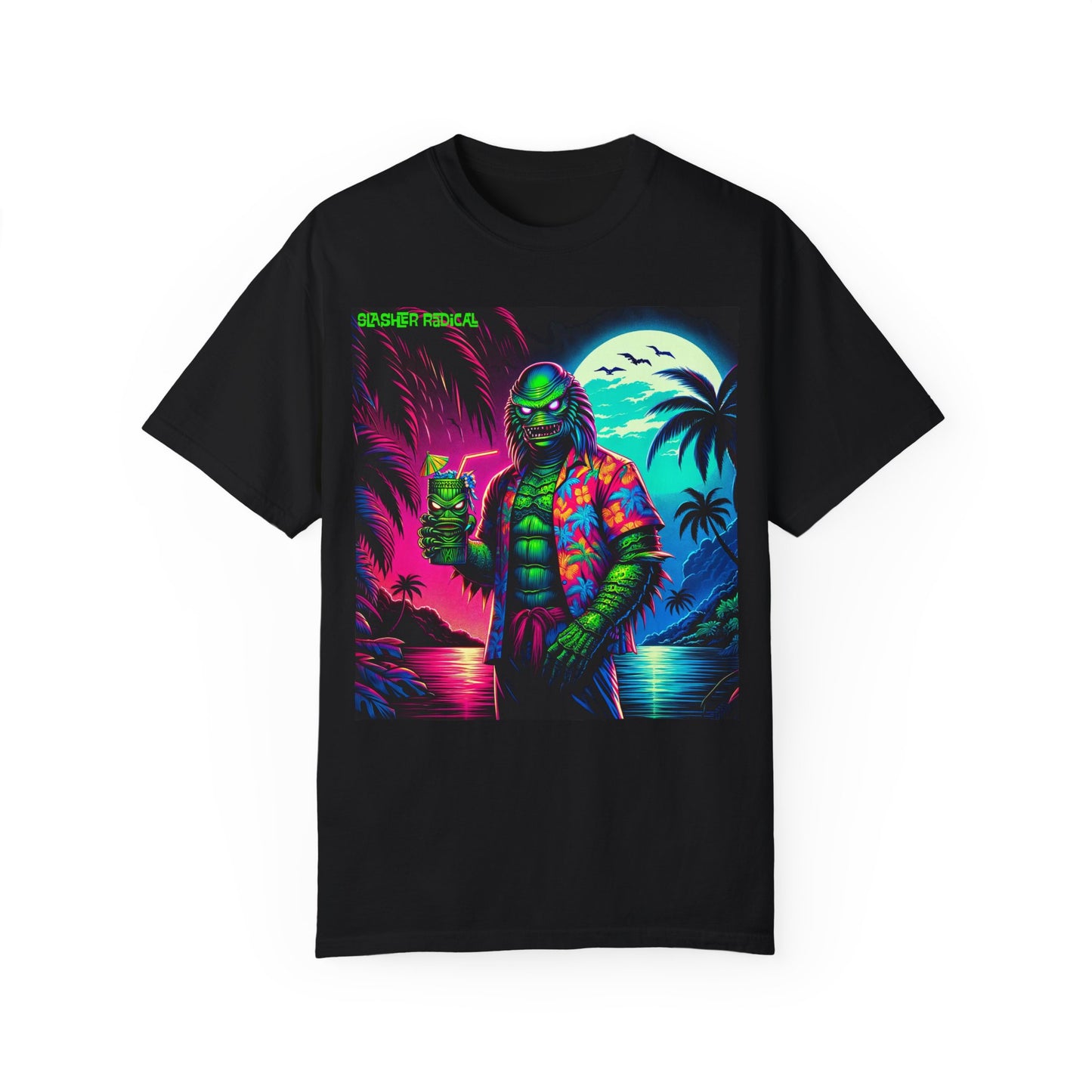 Tiki Monster CreaTiki Creature Tiki Tee - Horror Tiki Monster Series Unisex Garment-Dyed T-shirt