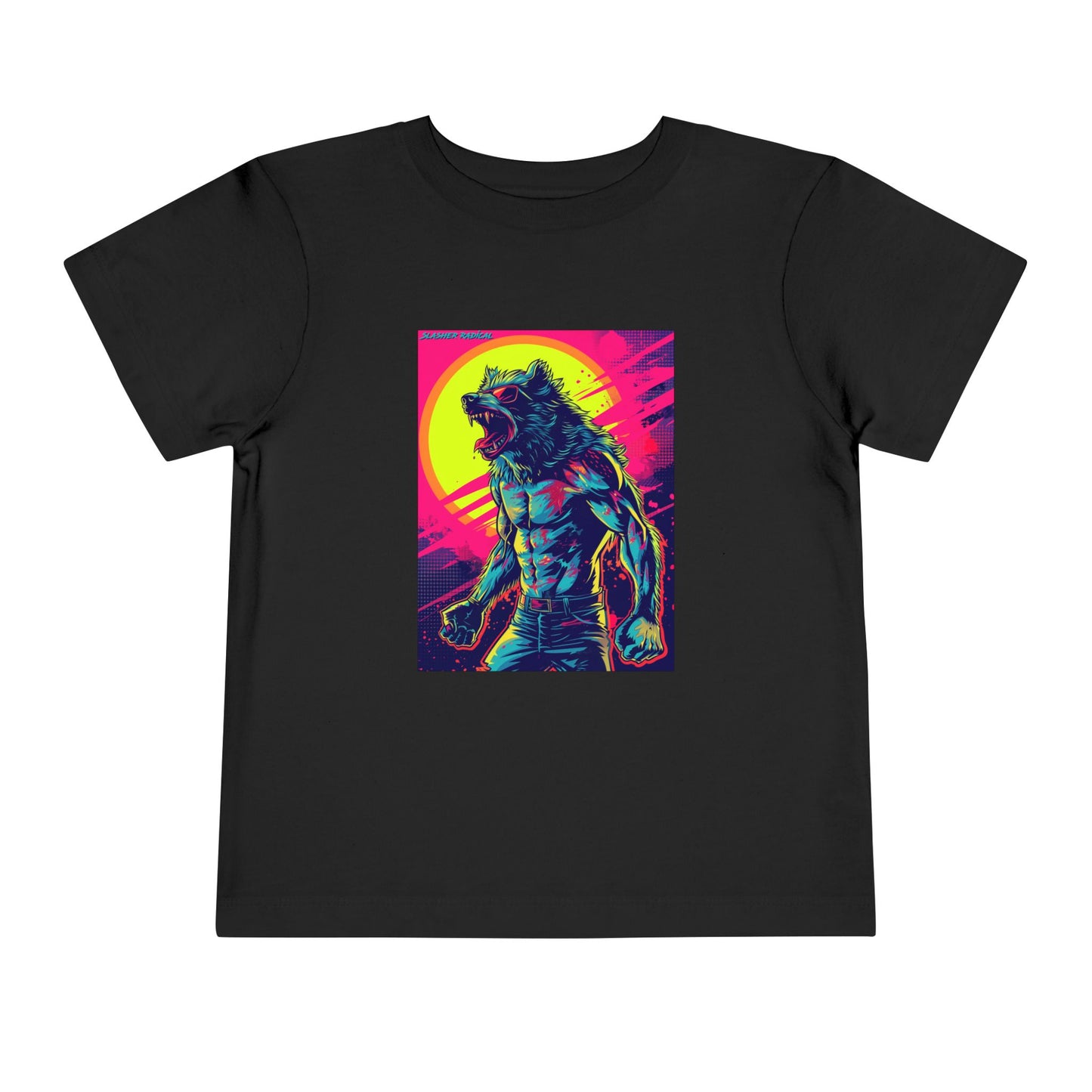 Toddler Retro Werewolf Tee - 80's Style Horror T-Shirt