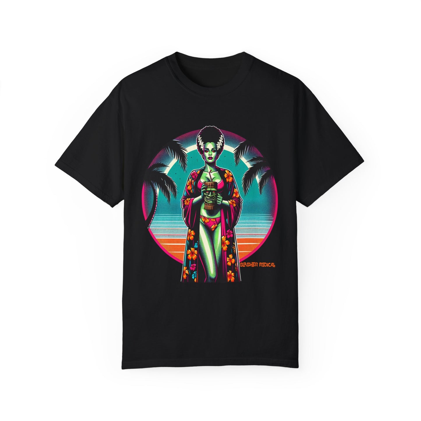 Tiki Monster Bride of FrankenTiki Tee - Bride of Frankenstein Tiki Monster Series T-shirt