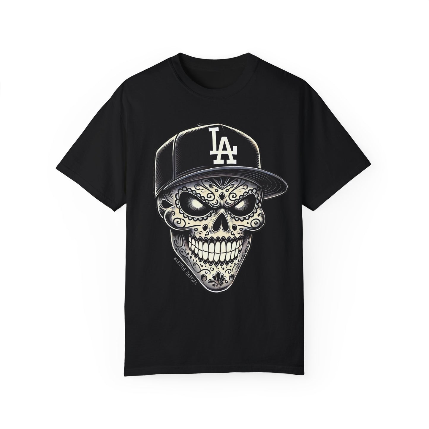 Sugar Skull LA Cap Tee - Los Angeles Horror T-shirt