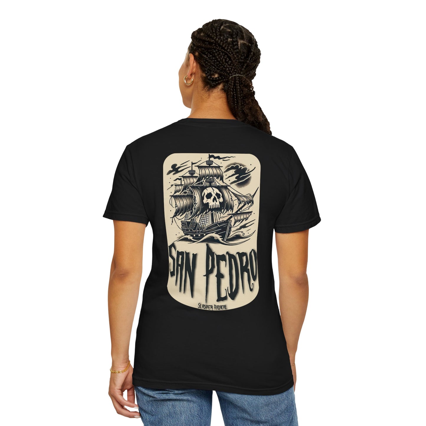 Pirate Ship T-Shirt - San Pedro California Back Print Design