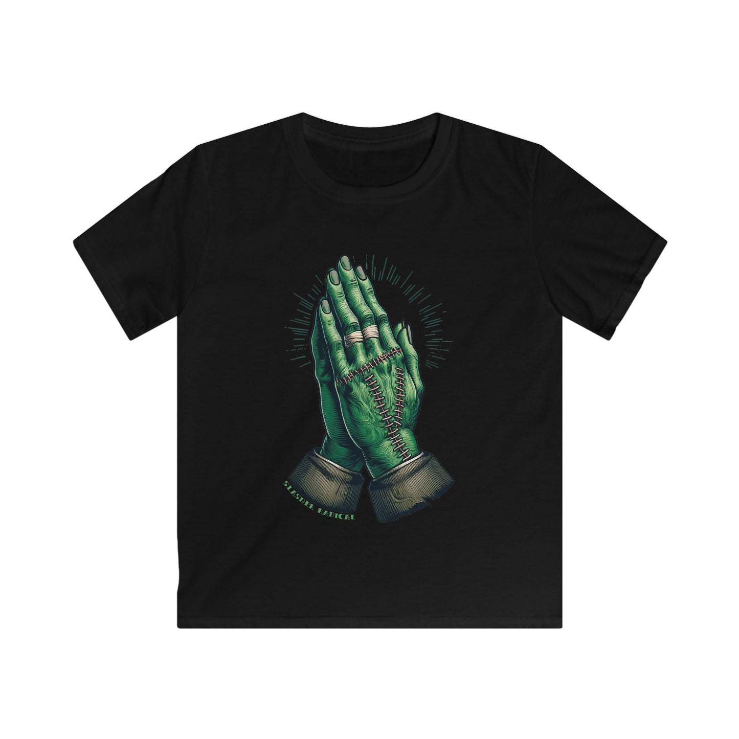 Kids Praying Monster Hands Tee - Frankenstein Shirt