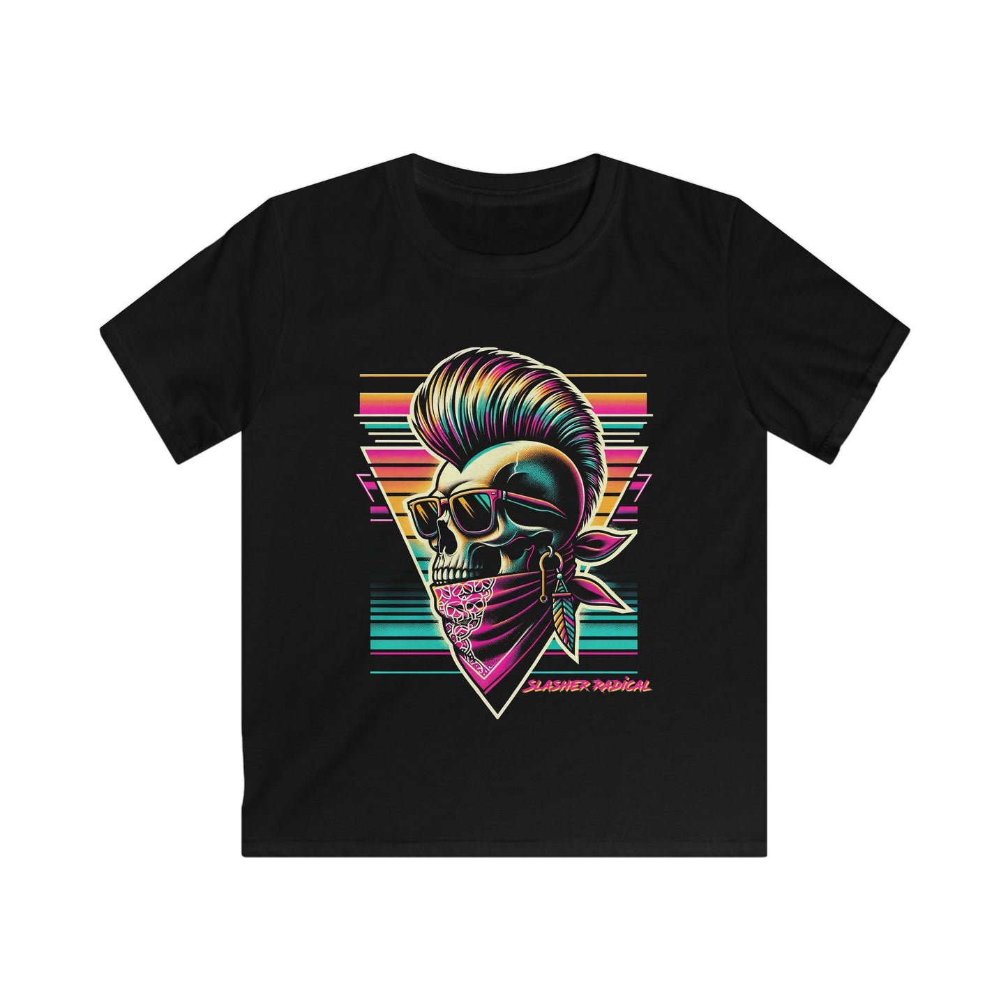 Kids Mohawk Punk Horror Softstyle Tee