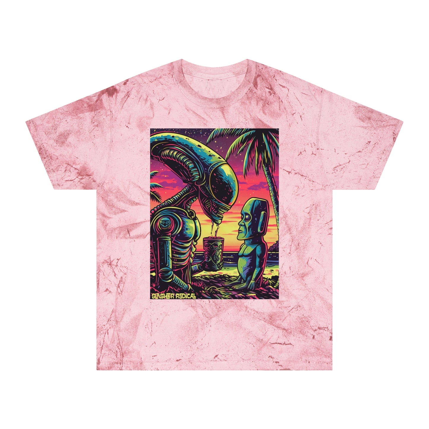 Alien Tiki Tee - Horror Monster Tiki Series Color Blast T-Shirt