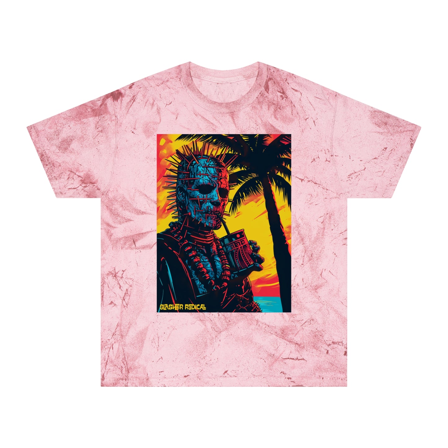 PinTiki Tee - Hellraiser Pinhead Horror Tiki Monster Series Color Blast T-Shirt