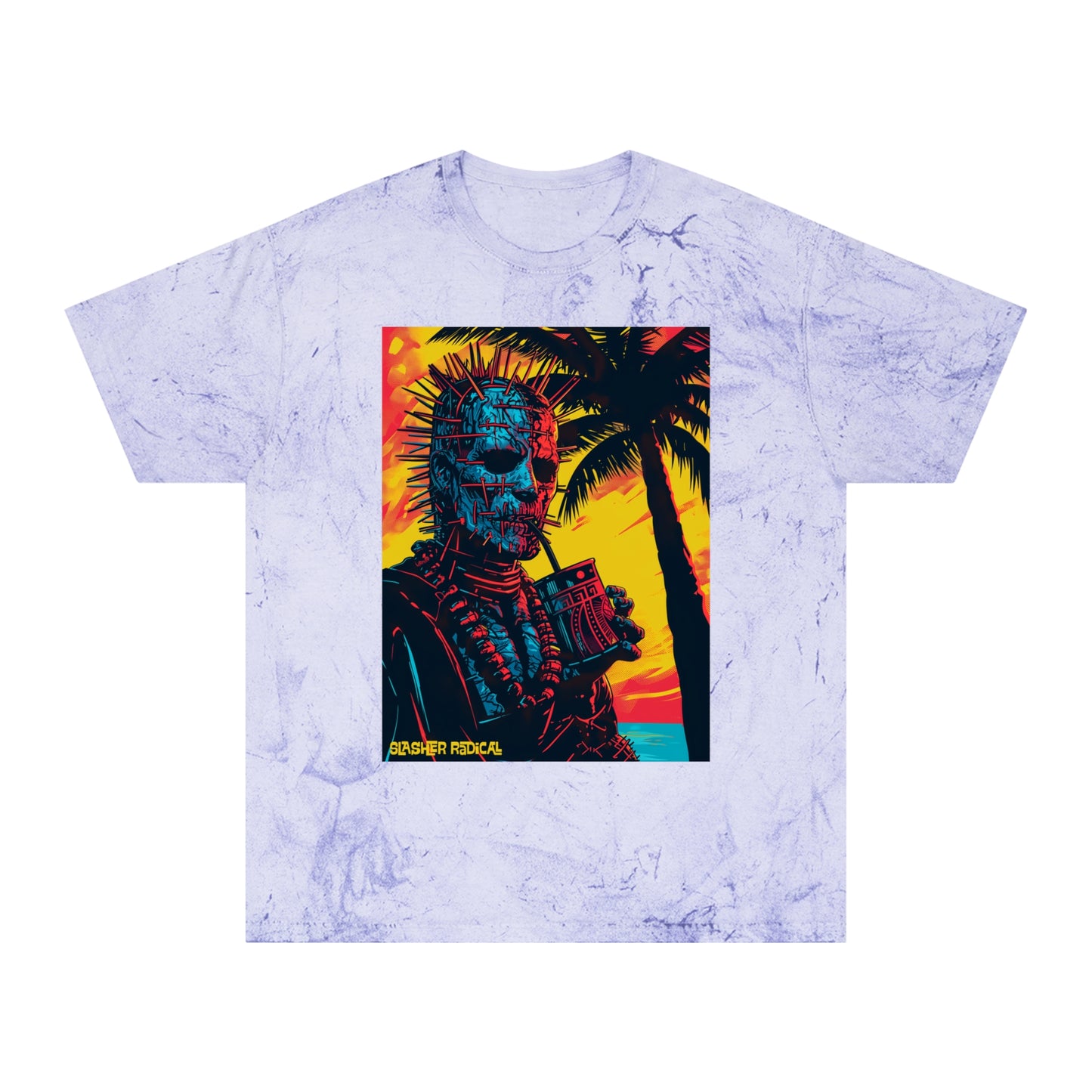 PinTiki Tee - Hellraiser Pinhead Horror Tiki Monster Series Color Blast T-Shirt