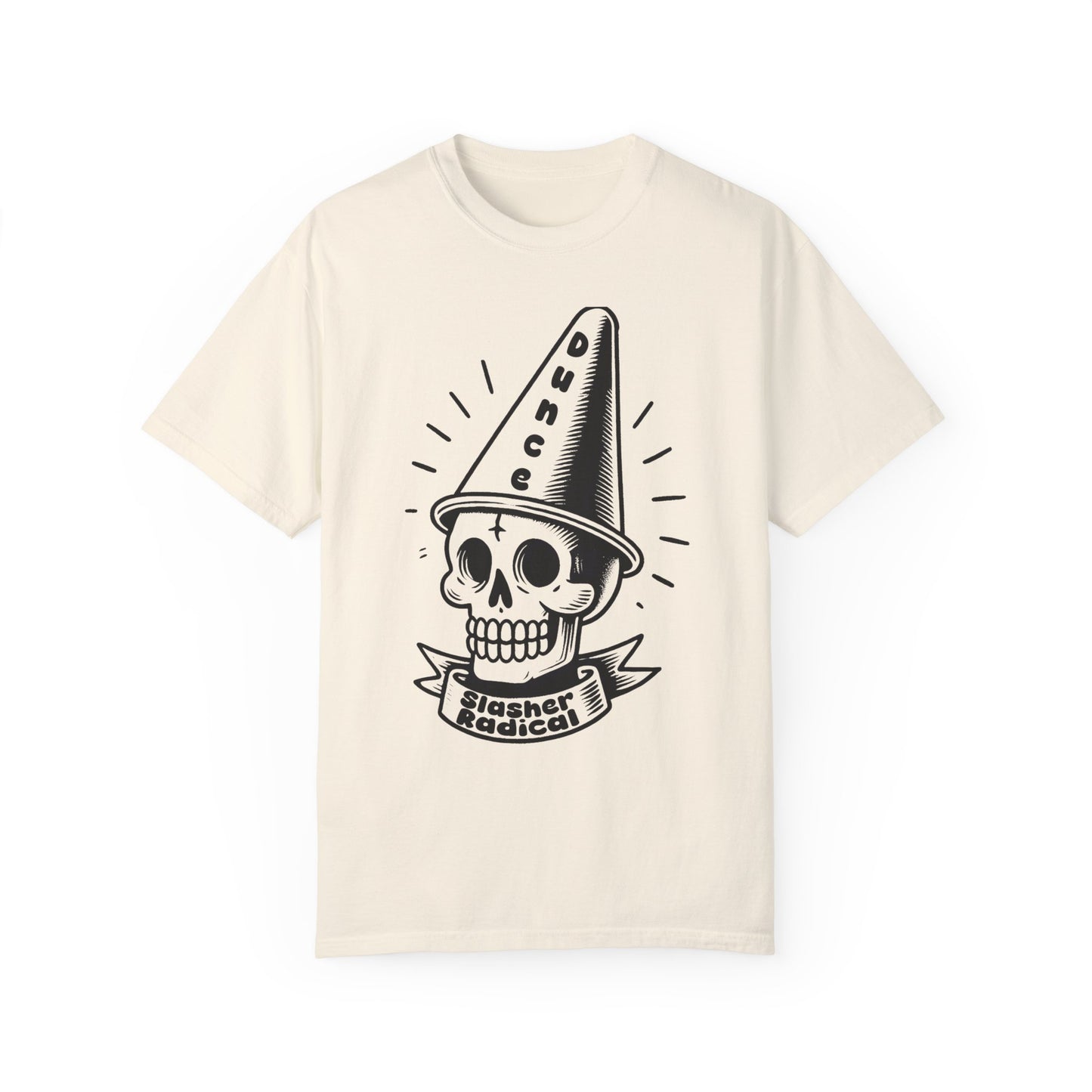 Dunce Black-on-White Shirt - Horror Tee