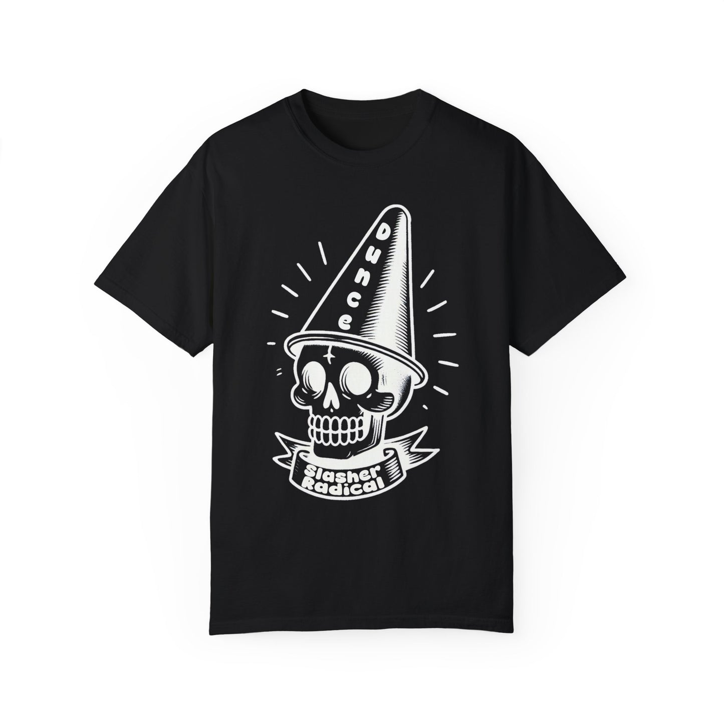 Dunce Skull White-on-Black - Horror Tee