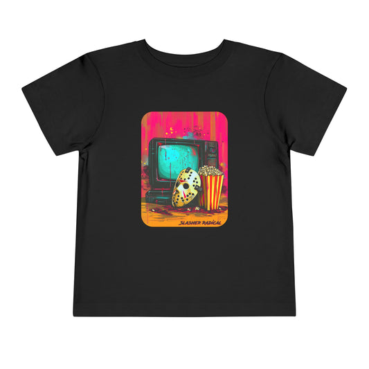 Toddler Movie Night Tee - Friday the 13th 80s Horror Short Sleeve Tee