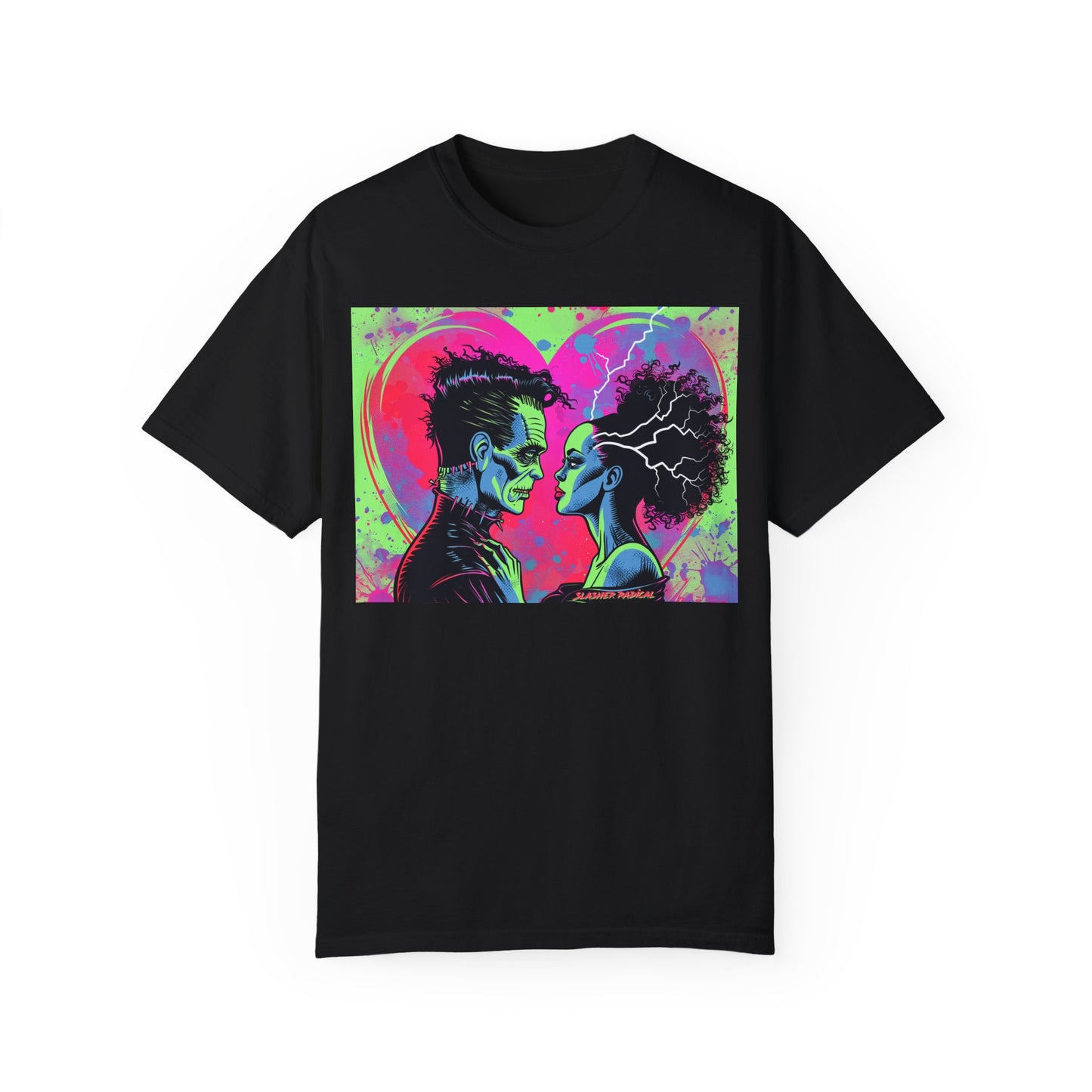 The Monster & His Bride Tee - 80's Style Horror T-shirt