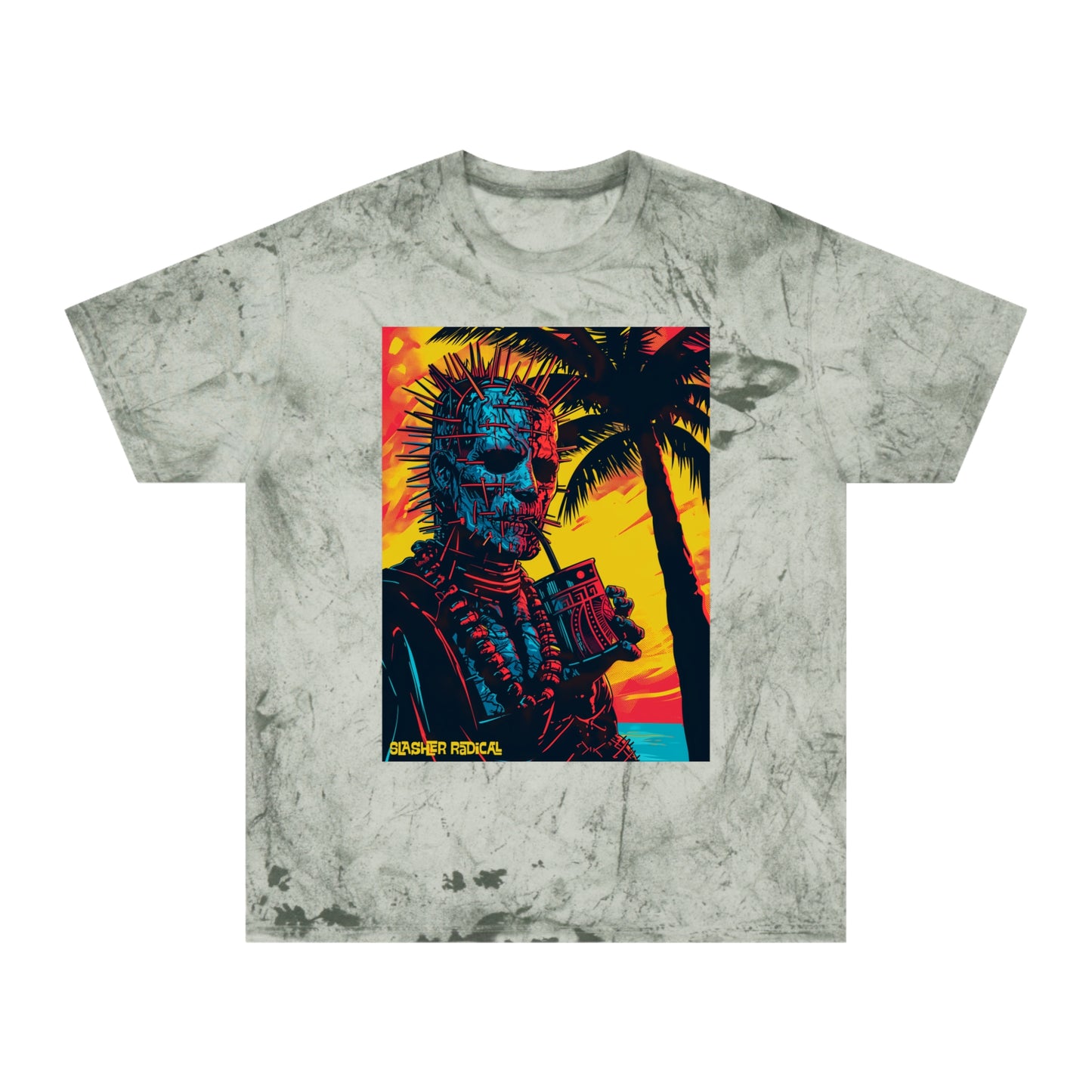 PinTiki Tee - Hellraiser Pinhead Horror Tiki Monster Series Color Blast T-Shirt