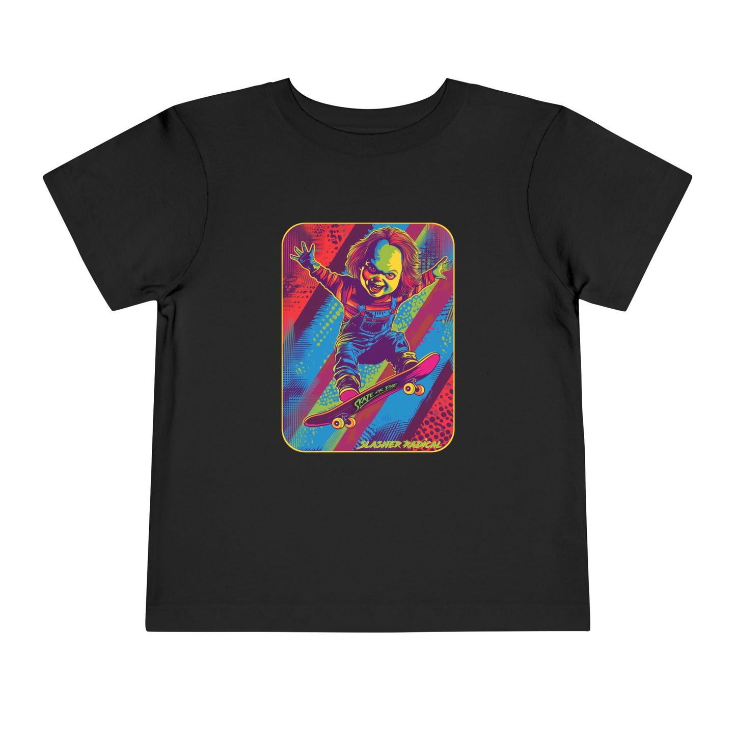 Toddler Skate or Die Tee - Child's Play Chucky horror Short Sleeve Tee