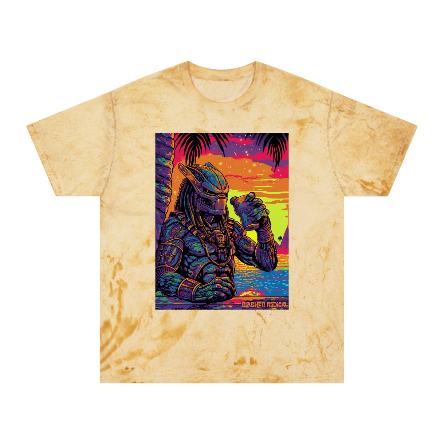 PredaTiki Tee - Predator Horror Tiki Monster Series Color Blast T-Shirt