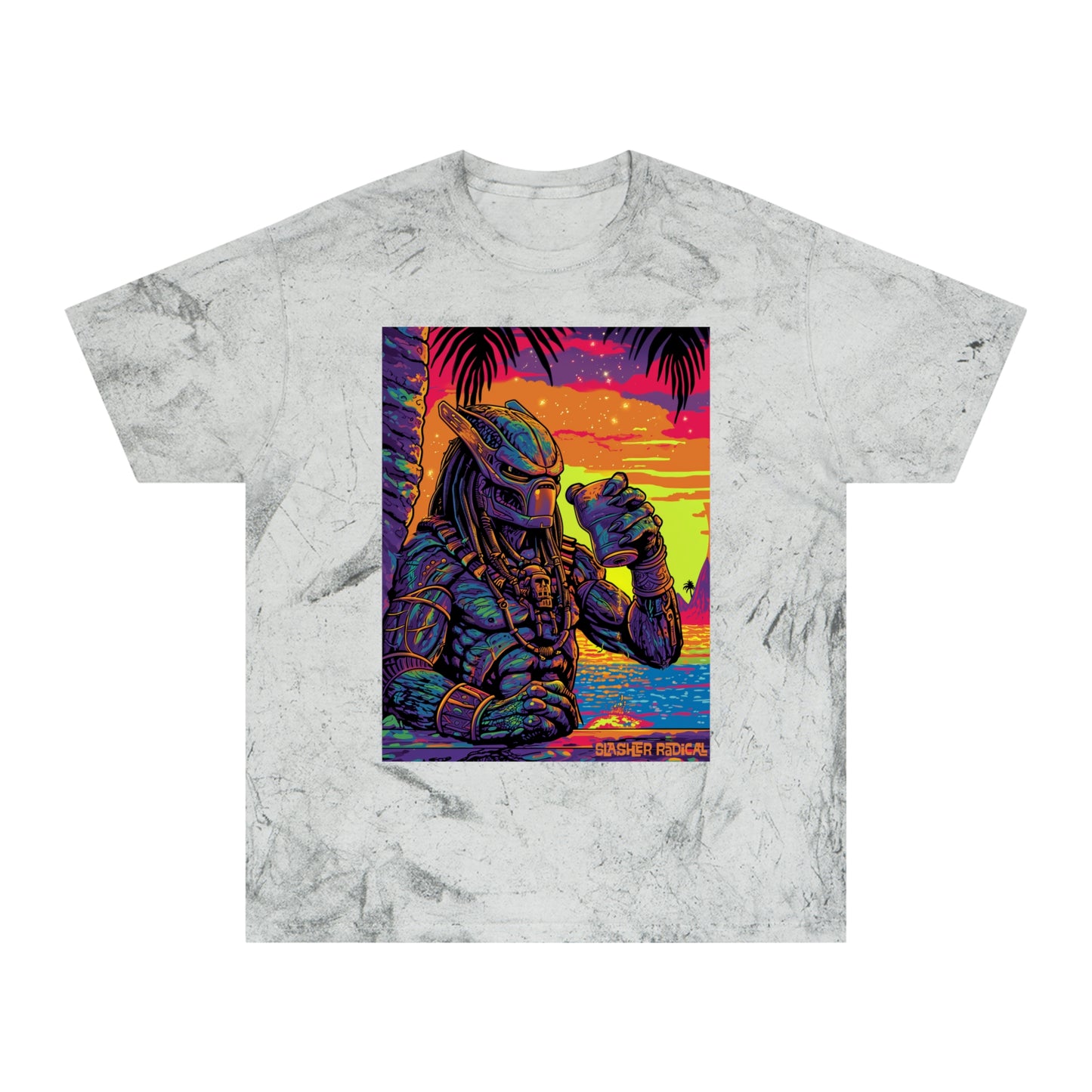 PredaTiki Tee - Predator Horror Tiki Monster Series Color Blast T-Shirt