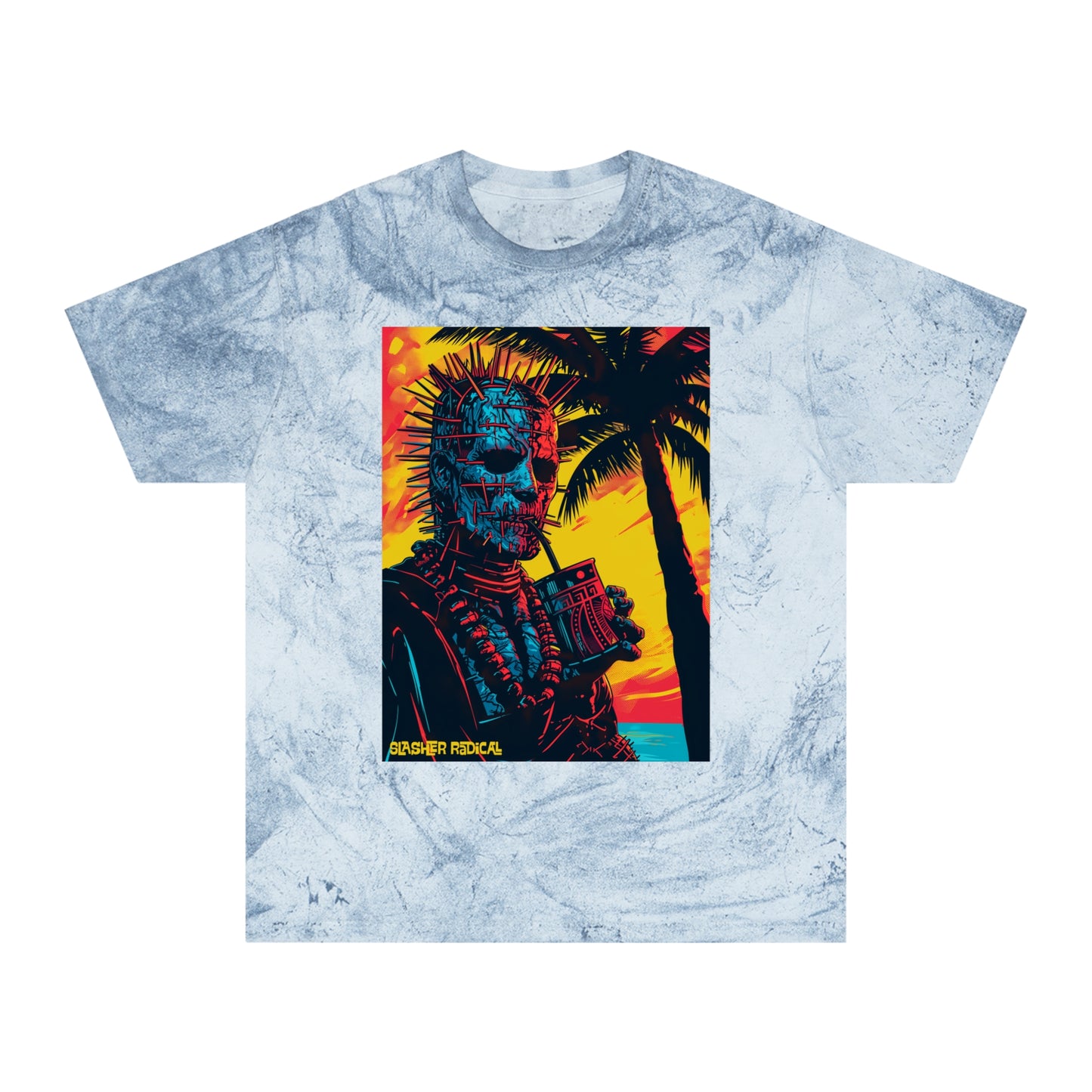 PinTiki Tee - Hellraiser Pinhead Horror Tiki Monster Series Color Blast T-Shirt