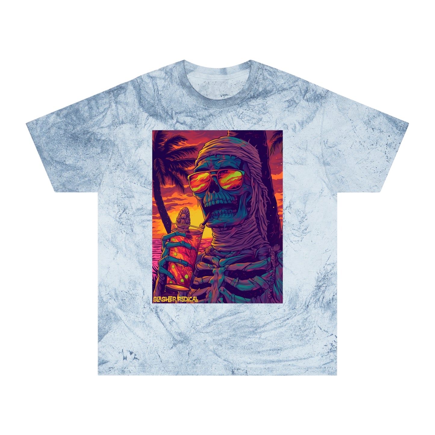 MumTIki Tee - Mummy Horror Tiki Monster Series Color Blast T-Shirt