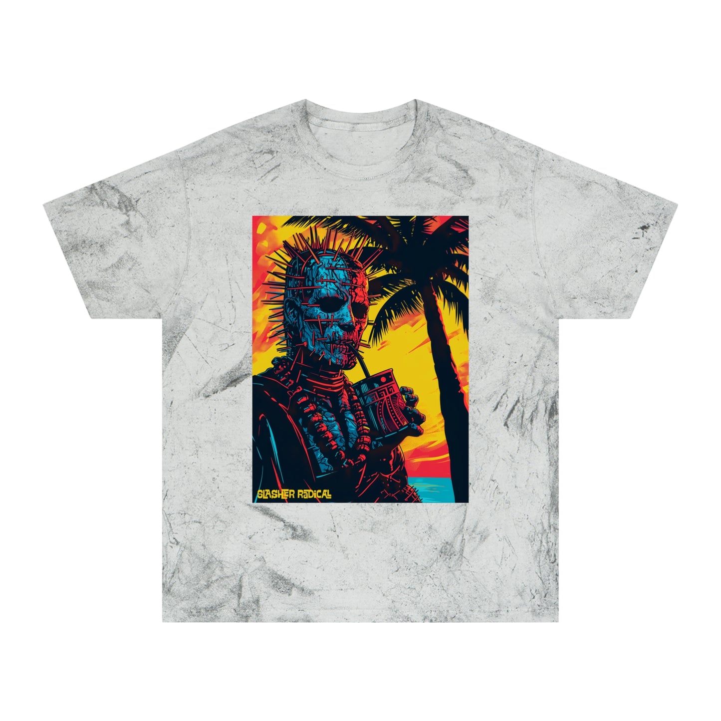 PinTiki Tee - Hellraiser Pinhead Horror Tiki Monster Series Color Blast T-Shirt