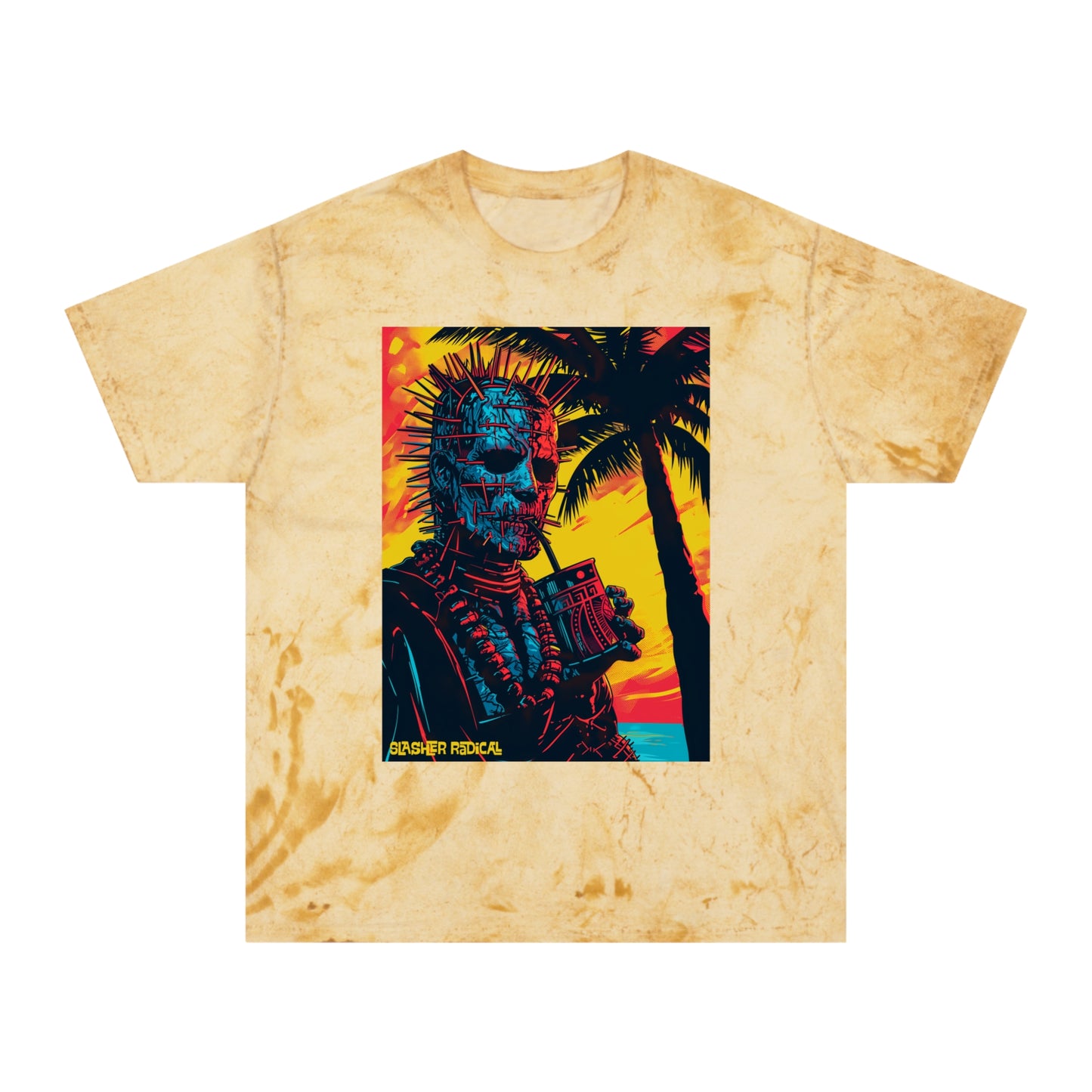 PinTiki Tee - Hellraiser Pinhead Horror Tiki Monster Series Color Blast T-Shirt