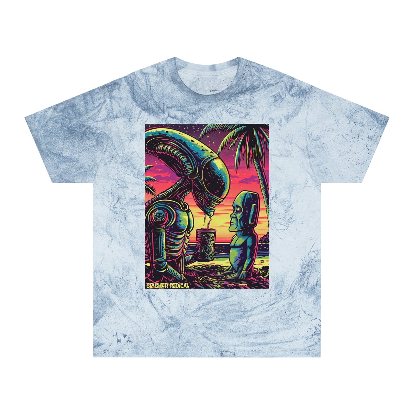 Alien Tiki Tee - Horror Monster Tiki Series Color Blast T-Shirt