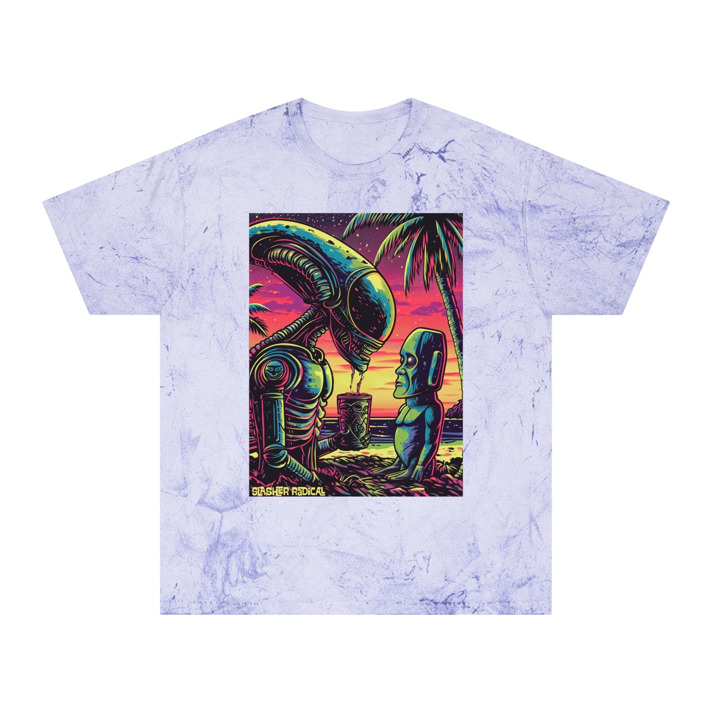 Alien Tiki Tee - Horror Monster Tiki Series Color Blast T-Shirt